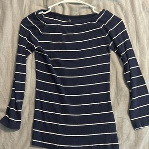 3/4 Sleeve Stripped Sweater